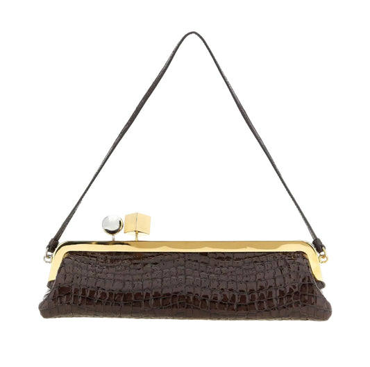 La Pochette Salon Jacquemus in pelle nera