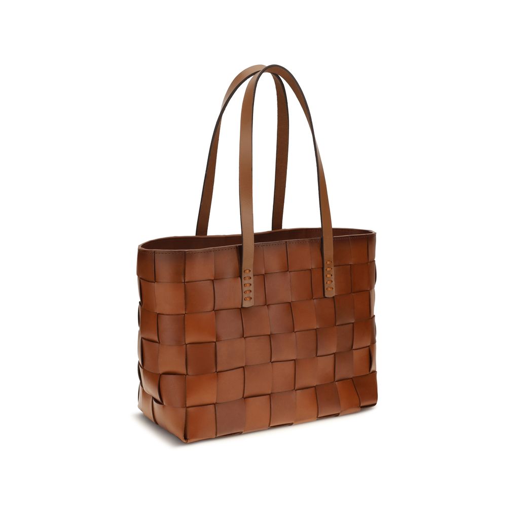 Borsa tote in pelle color cuoio Dragon Diffusion Japan | Brera Studio