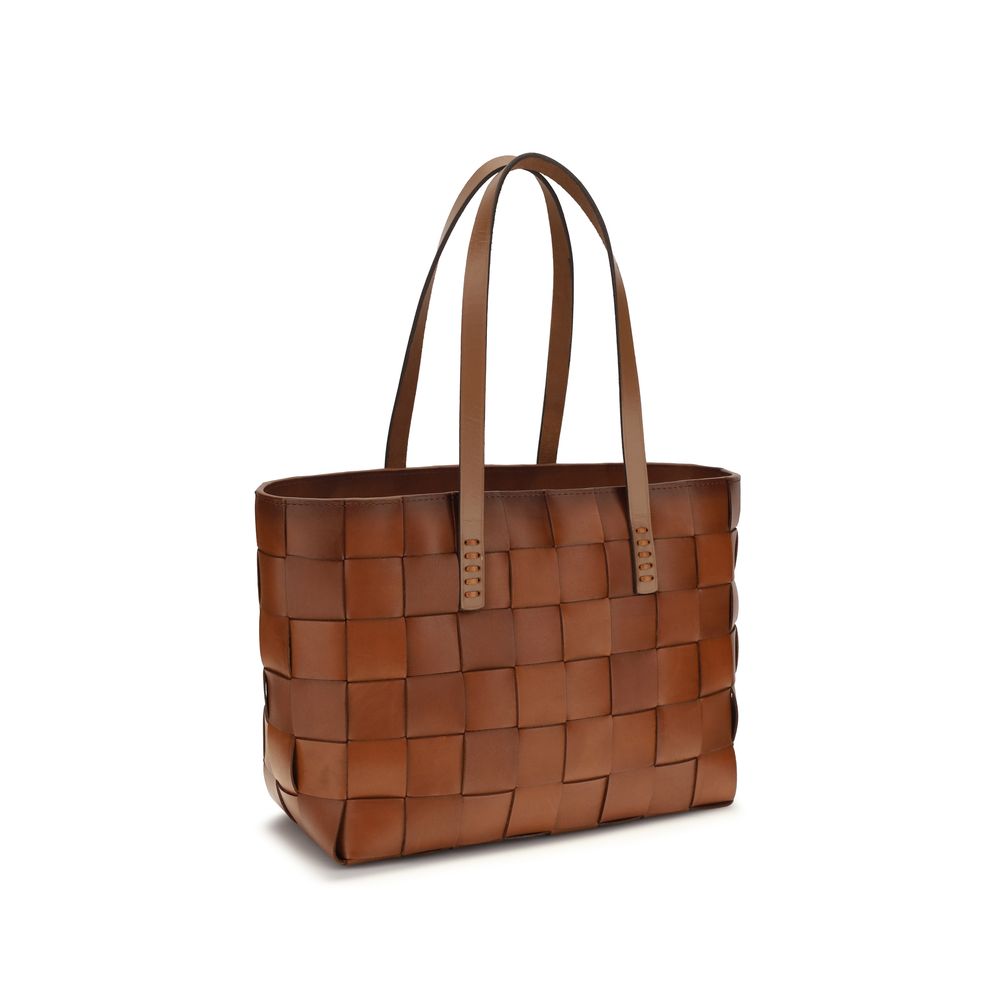 Borsa tote in pelle color cuoio Dragon Diffusion Japan | Brera Studio