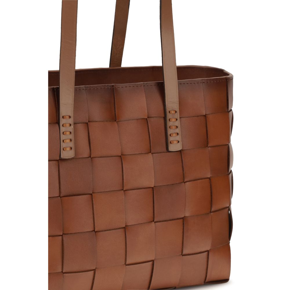 Borsa tote in pelle color cuoio Dragon Diffusion Japan | Brera Studio