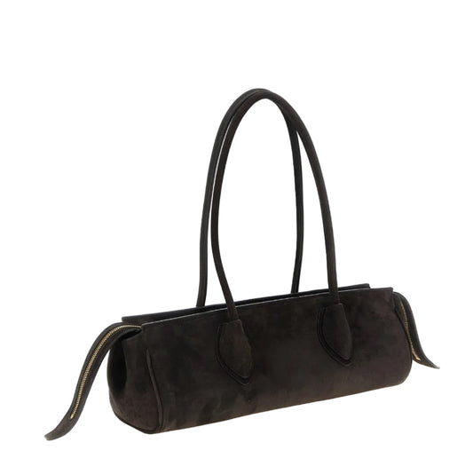 Borsa a spalla KHAITE Donna in pelle scamosciata marrone