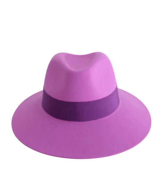 Loredana — Purple Wool Fedora