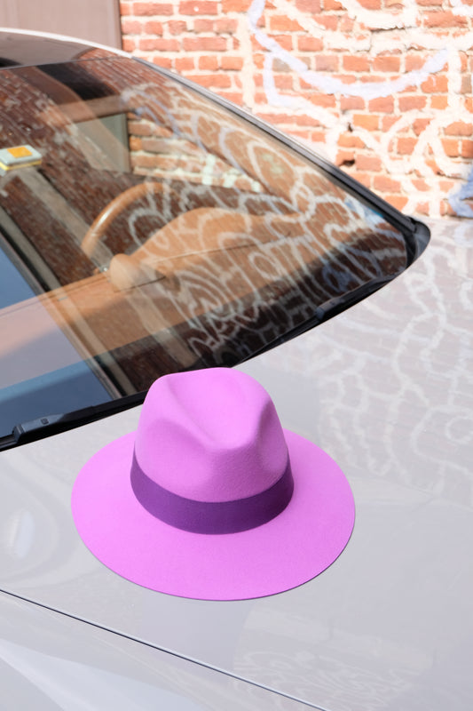 Loredana — Purple Wool Fedora