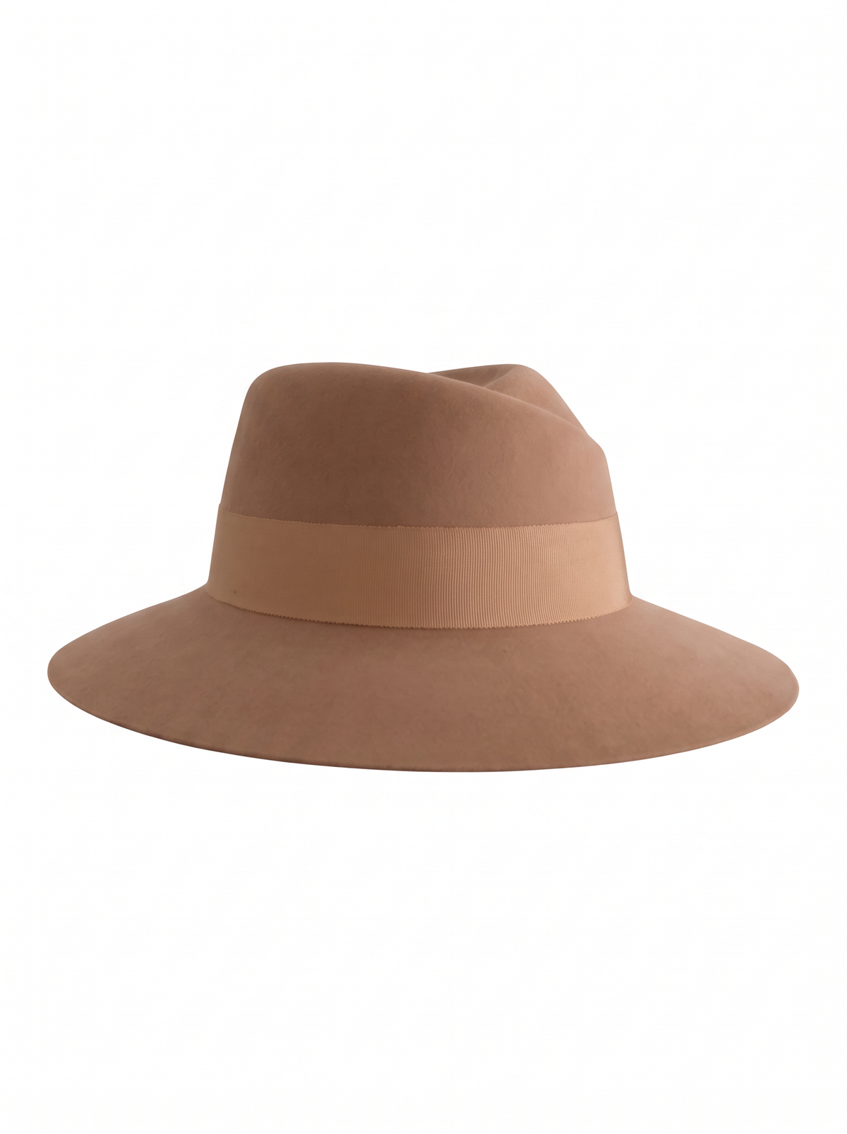 Virna — Pălărie Fedora Sculpturală Camel